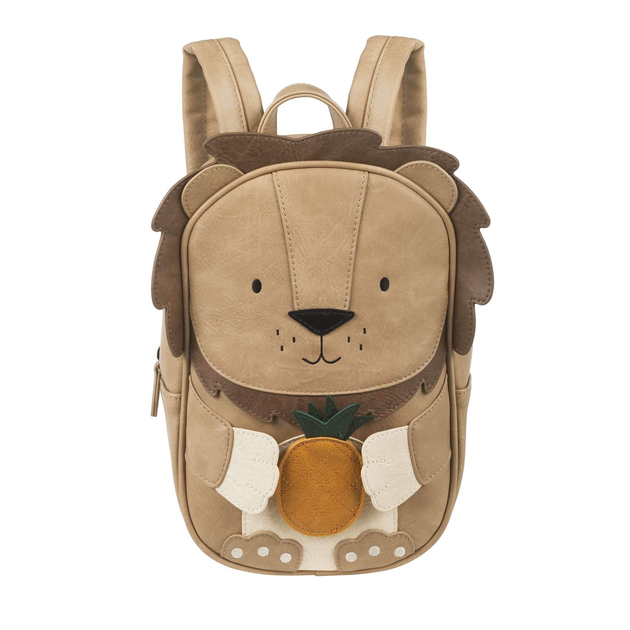 little-who-rucksack-kinder-kita-vegan-grosser-loewe-kaius-frontansicht