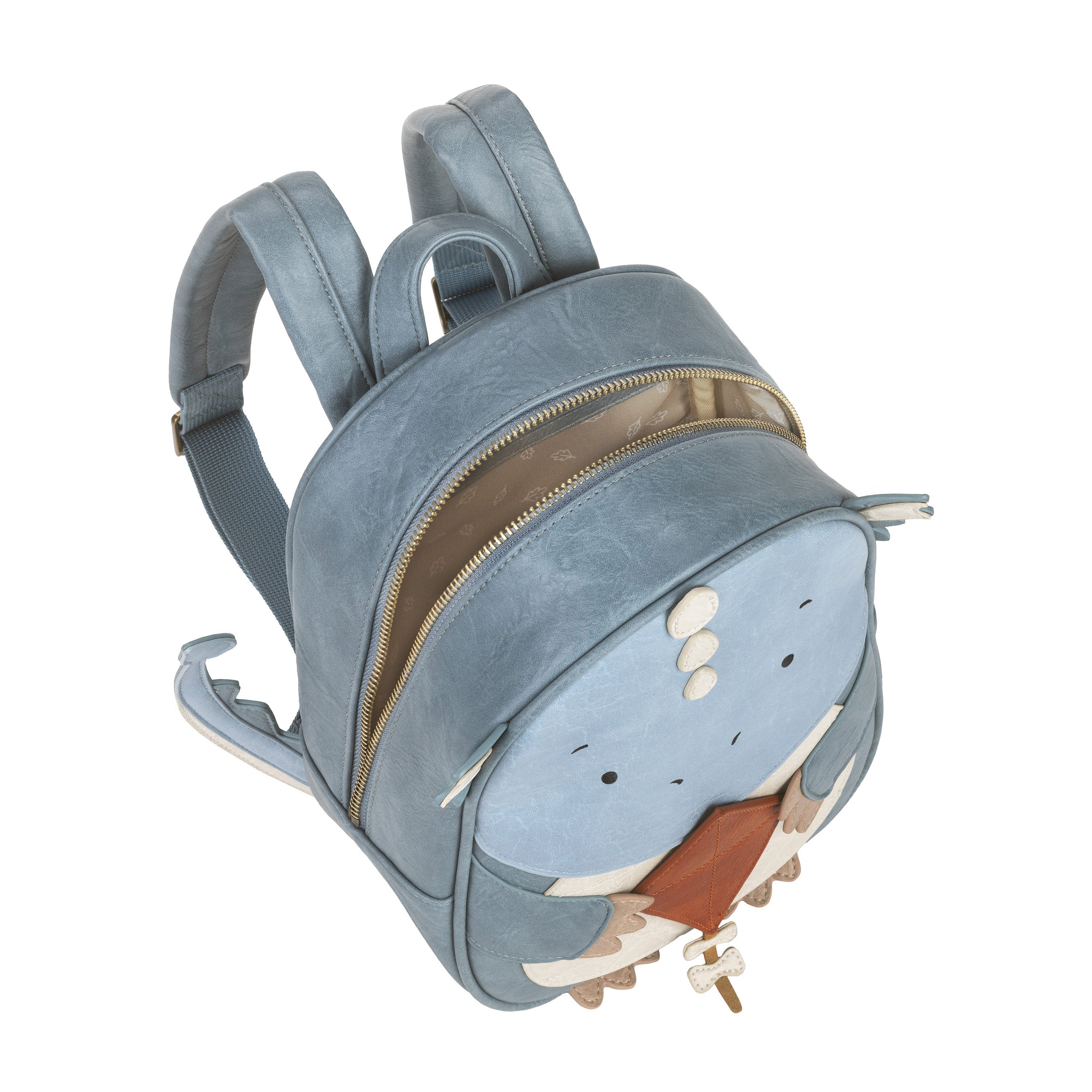 little-who-rucksack-kinderrucksack-kita-vegan-grosser-drache-snorre-draufsicht