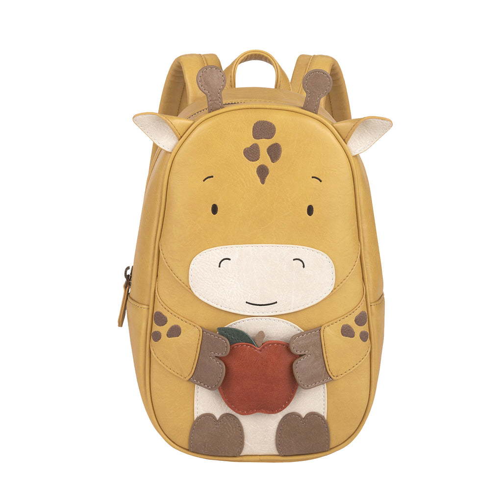 little-who-rucksack-kinderrucksack-kita-vegan-grosser-giraffe-trudy-vorderansicht-apfel