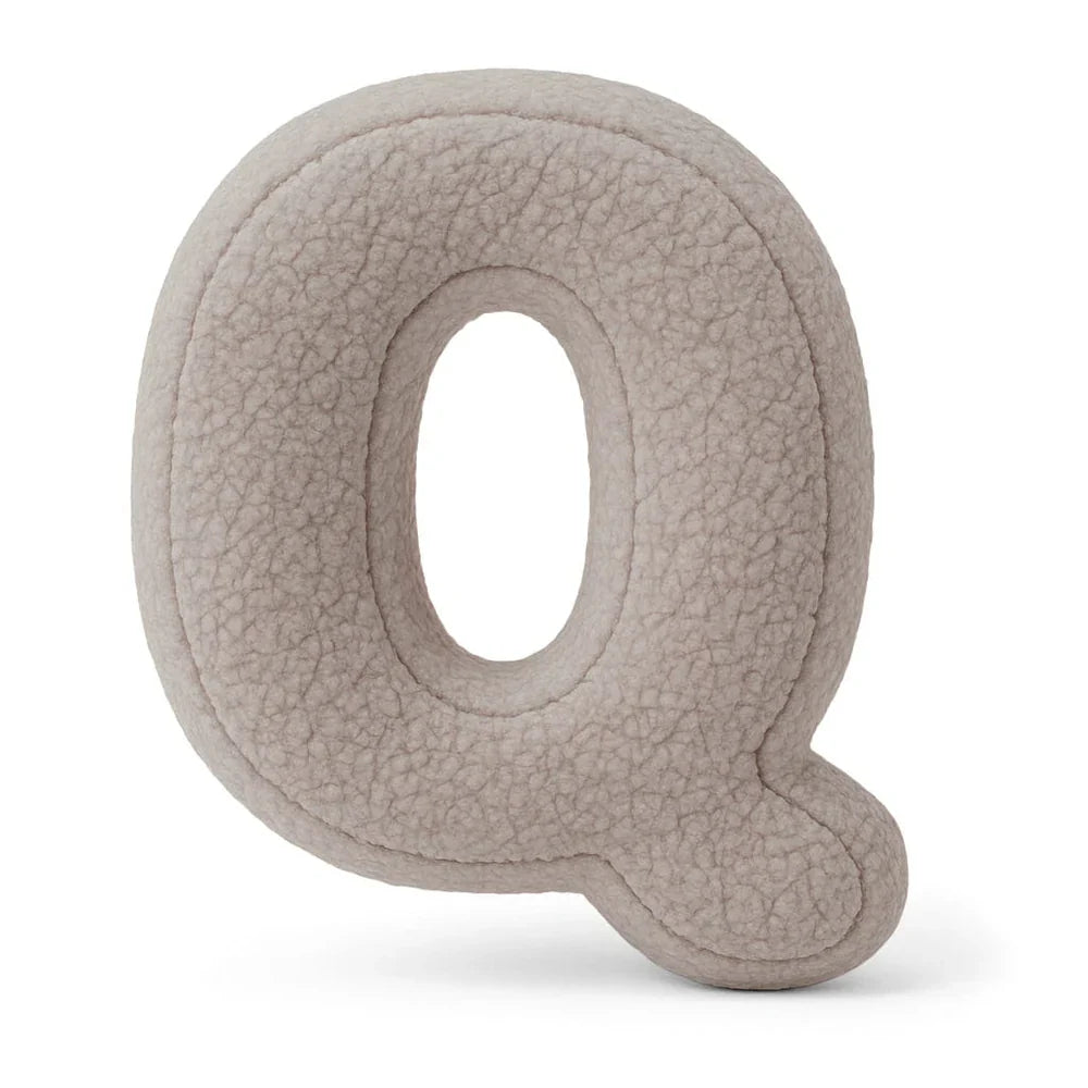 Design4Kids Buchstaben-Kissen Teddy - taupe