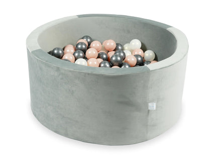 mimii-suchy-basen-90x40-velvet-szary-300-pilek-rozowe-zloto-metaliczny-grafit-opalizujacy-ve038