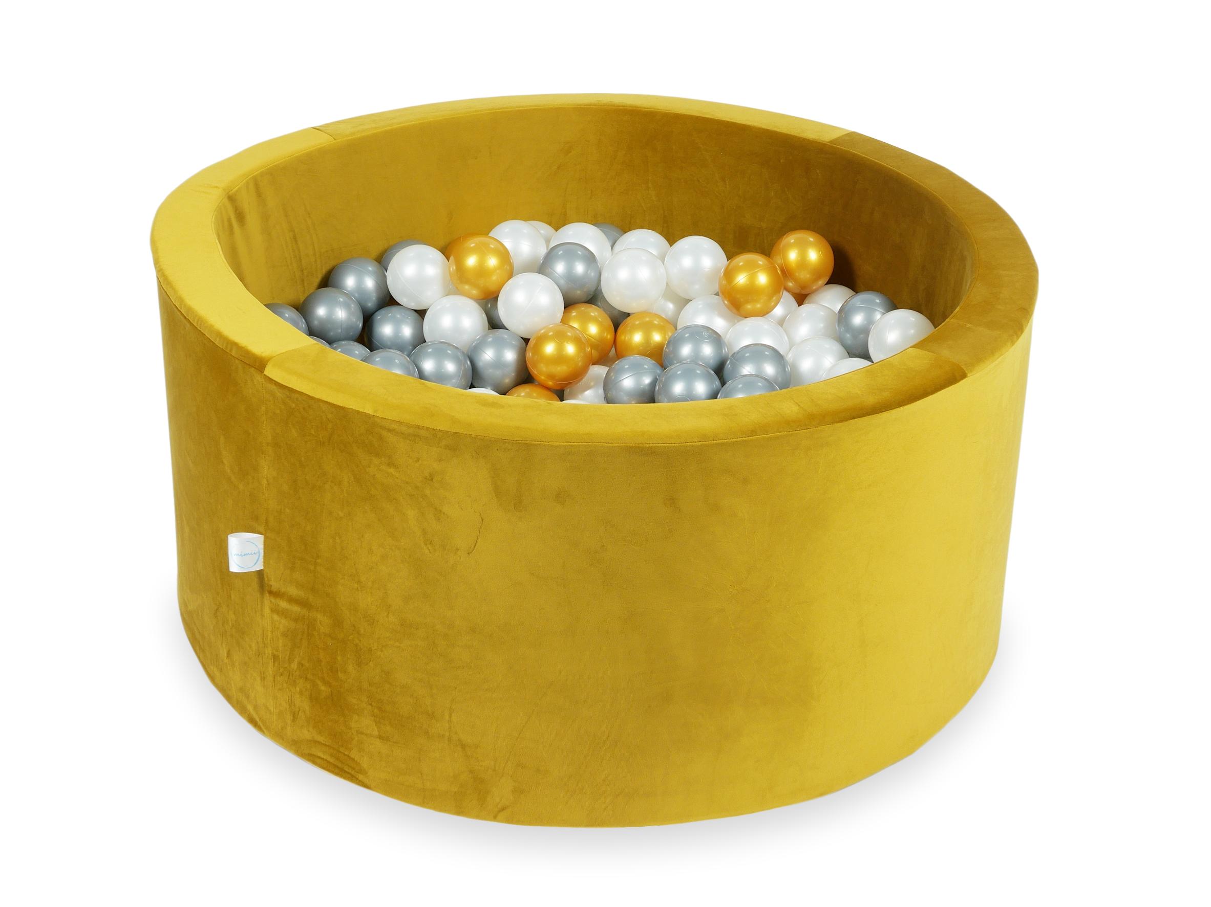 mimii-suchy-basen-90x40-velvet-zloty-300-pilek-zlote-srebrne-perlowe-ve054