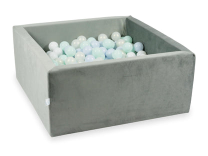mimii-suchy-basen-90x90-velvet-szary-400-pilek-blekitny-jasny-perlowy-jasno-mietowe-opalizujace-biale-ve176