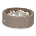 sz038-Mimii-suchy-basen-90x30-sztruks-toffee-200-pilek-biale-perlowe-jasnozlote