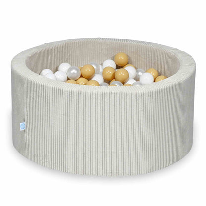 sz048-Mimii-suchy-basen-90x40-sztruks-bezowy-300-pilek-biale-perlowe-bezowe