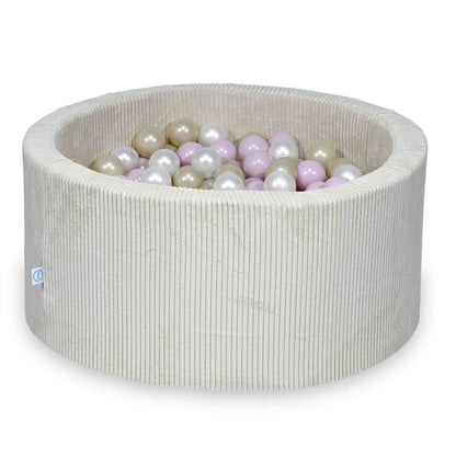 sz049-Mimii-suchy-basen-90x40-sztruks-bezowy-300-pilek-perlowe-rozowe-jasne-perlowe-jasnozlote
