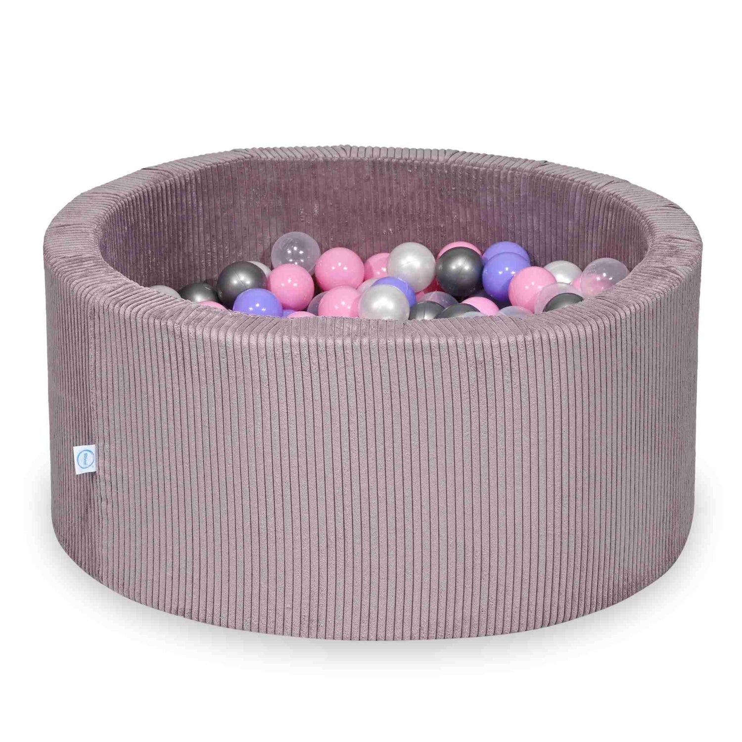 sz067-Mimii-suchy-basen-90x40-sztruks-lavender-300-pilek-przezroczyste-perlowe