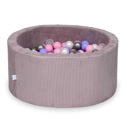 sz067-Mimii-suchy-basen-90x40-sztruks-lavender-300-pilek-przezroczyste-perlowe
