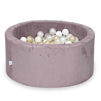 sz069-Mimii-suchy-basen-90x40-sztruks-lavender-300-pilek-przezroczyste-biale