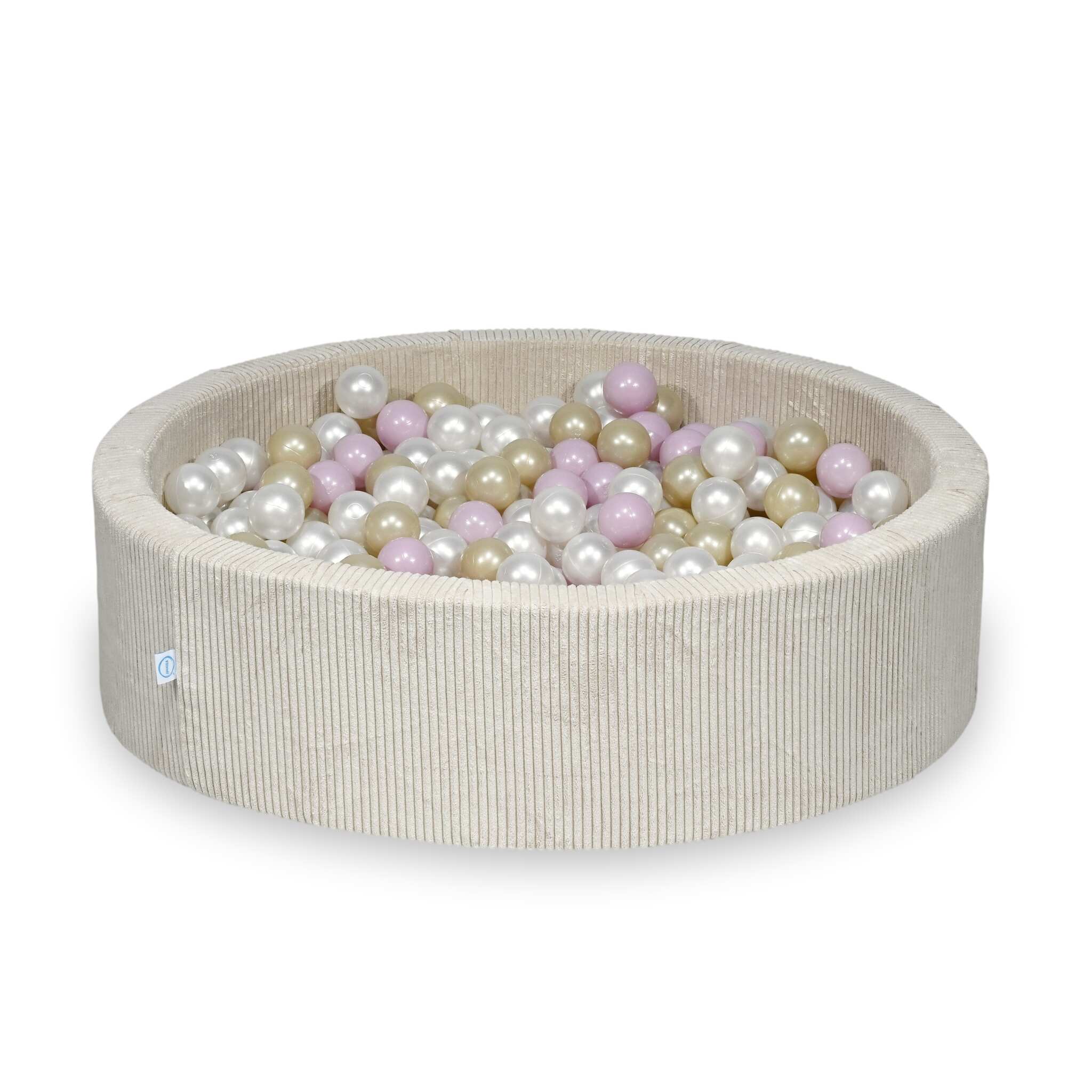sz094-Mimii-suchy-basen-110x30-sztruks-bezowy-400-pilek-perlowe-rozowe-jasne-perlowe-jasnozlote