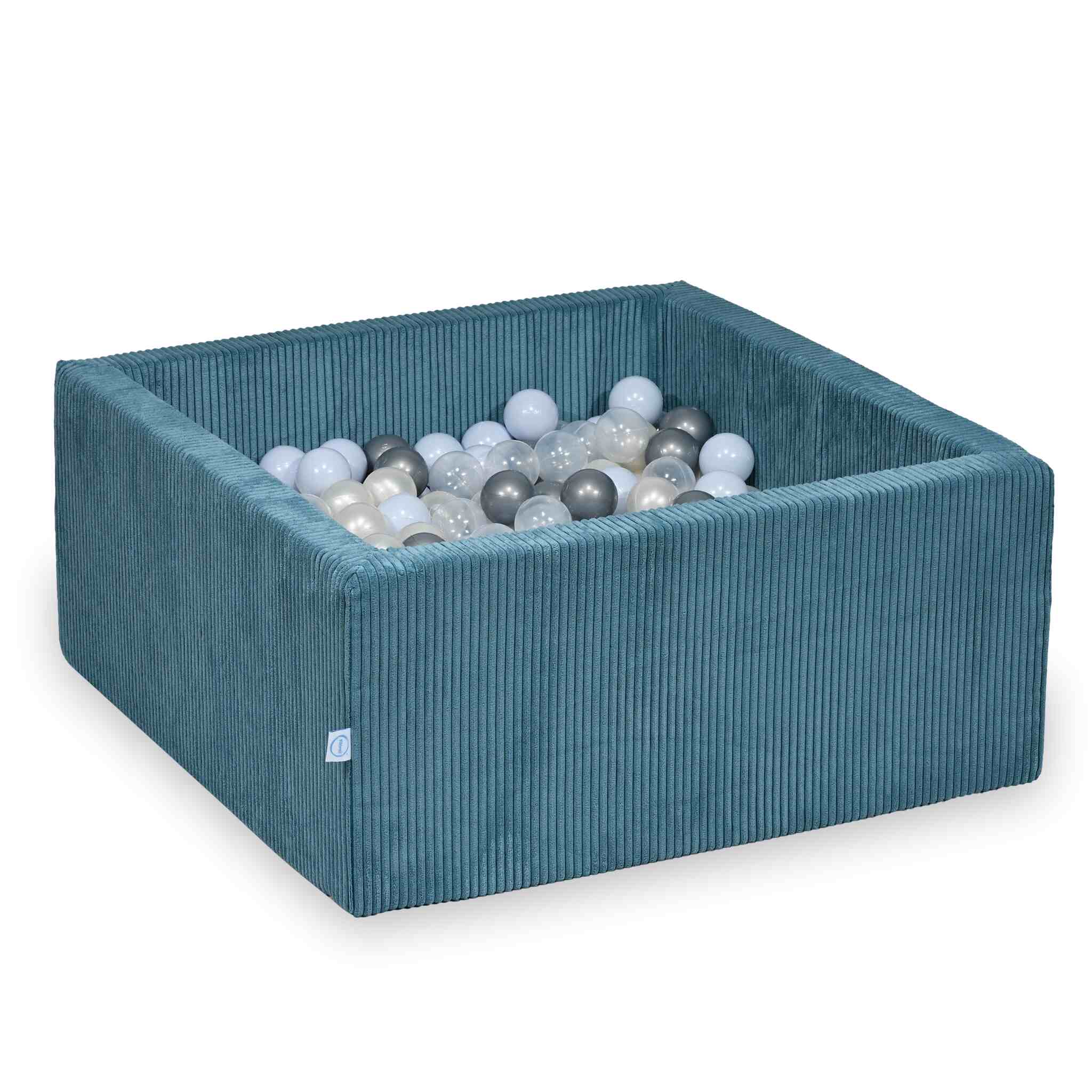 sz304-Mimii-suchy-basen-90x90x40-sztruks-niebieski-400-pilek-przezroczyste-srebrne-bl
