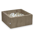 sz308-Mimii-suchy-basen-90x90x40-sztruks-toffee-400-pilek-biale-perlowe-jasnozlote