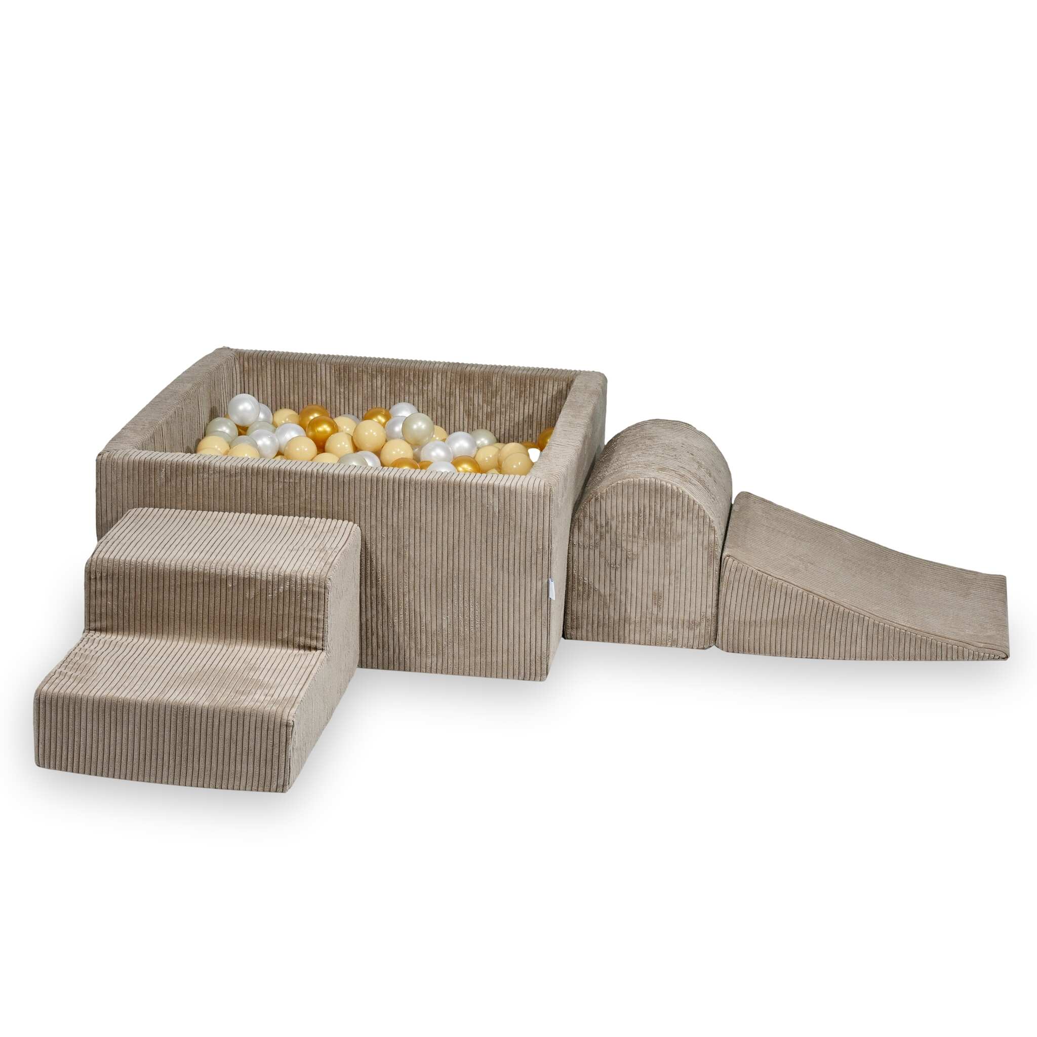 sz579-Mimii-piankowy-plac-zabaw-z-basenem-90x90x40-sztruks-toffee-400-pilek-perlowe-bezow
