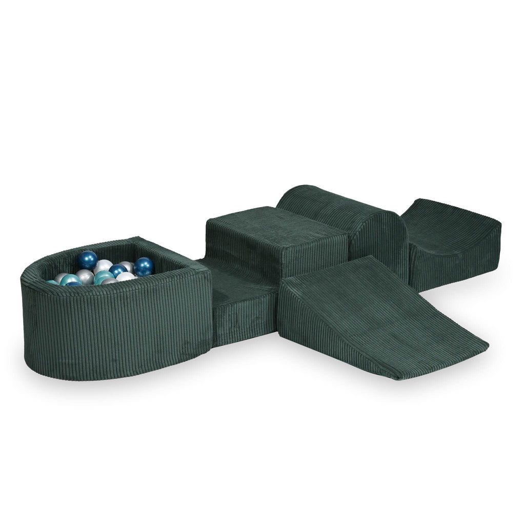 sz593-Mimii-piankowy-plac-zabaw-gorka-sztruks-zielony-100-pilek