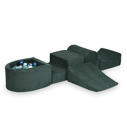 sz593-Mimii-piankowy-plac-zabaw-gorka-sztruks-zielony-100-pilek