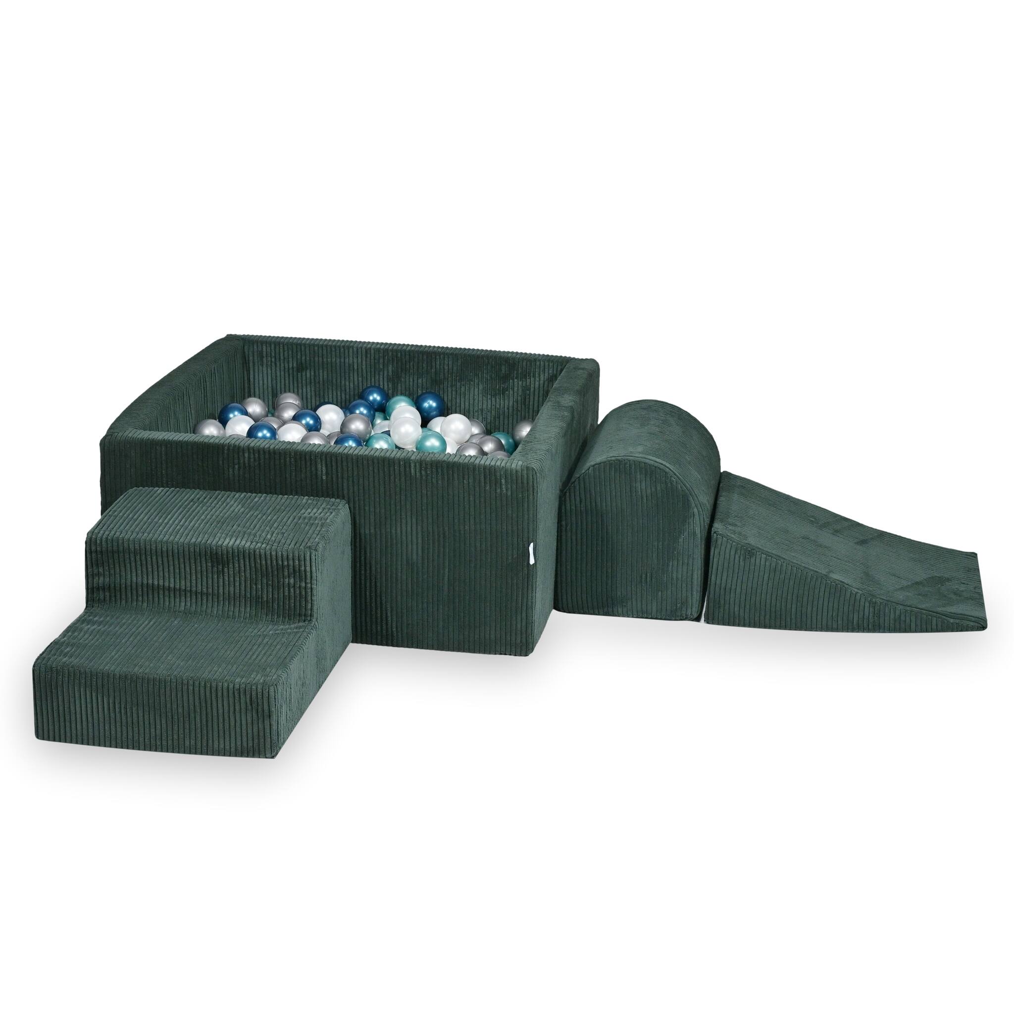 sz605-Mimii-piankowy-plac-zabaw-z-basenem-90x90x40-sztruks-zielony-400